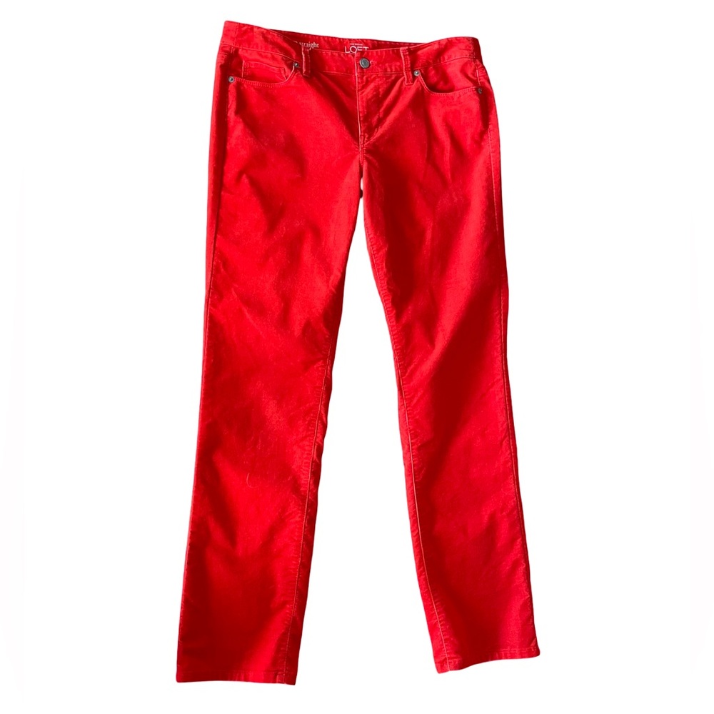 LOFT Modern Straight Orange Corduroy Pants Size 30/10
